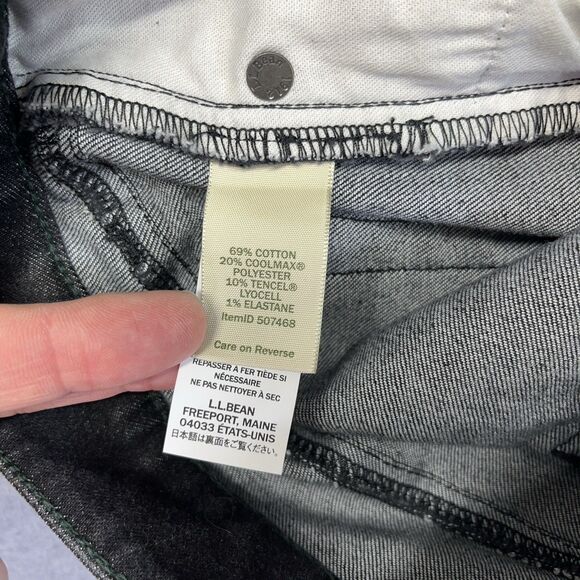 L.L. Bean BeanFlex Jeans Women’s 12R Black Skinny Leg Favorite Fit Denim - Picture 9 of 16